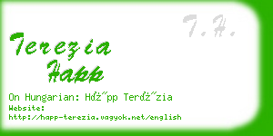 terezia happ business card